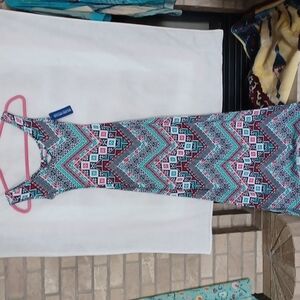 Blue Star Colorful open back dress , Size S